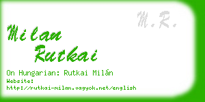 milan rutkai business card